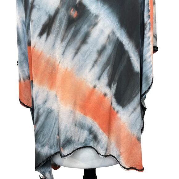 Chelsea Flower XS Tunic 100% Silk Beaded Oversized Top Resort Boho Quiet Luxury - Picture 12 of 13